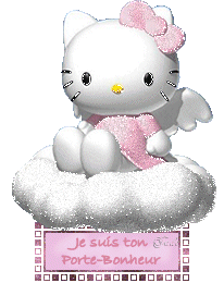 Gif animé bonne chance chat porte bonheur